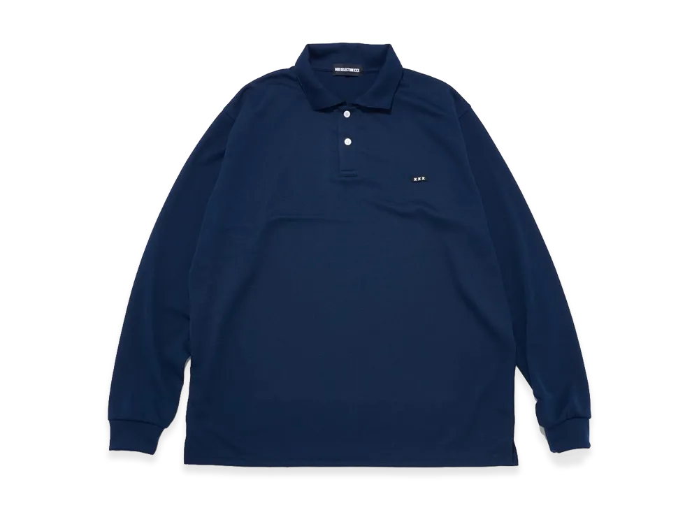 GOD SELECTION XXX Long Sleeve Polo Shirt GX-S26-CS-04 "Navy"