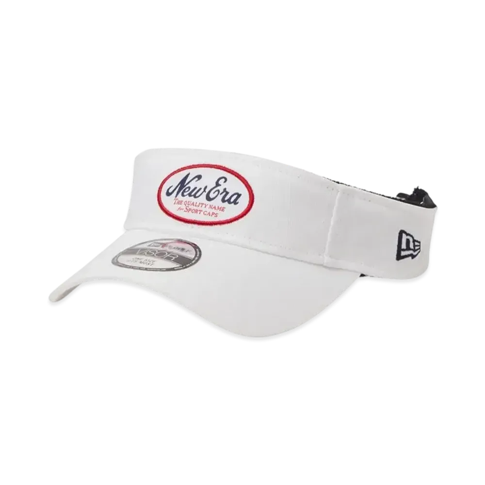 NEW ERA Golf Sunvisor Stretch Cotton Washable Oval Logo "White"