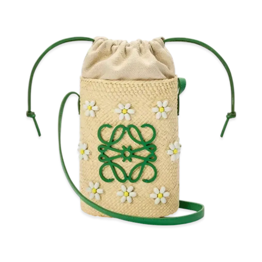 LOEWE Square Pocket "Tropical Green/White"