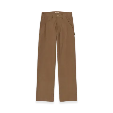 AURALEE Washed Heavy Canvas Pants "Brown"