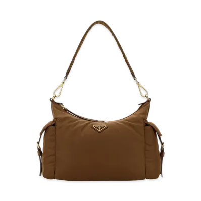 PRADA Wonen's Re-Nylon Shoulder Bag "Camel"