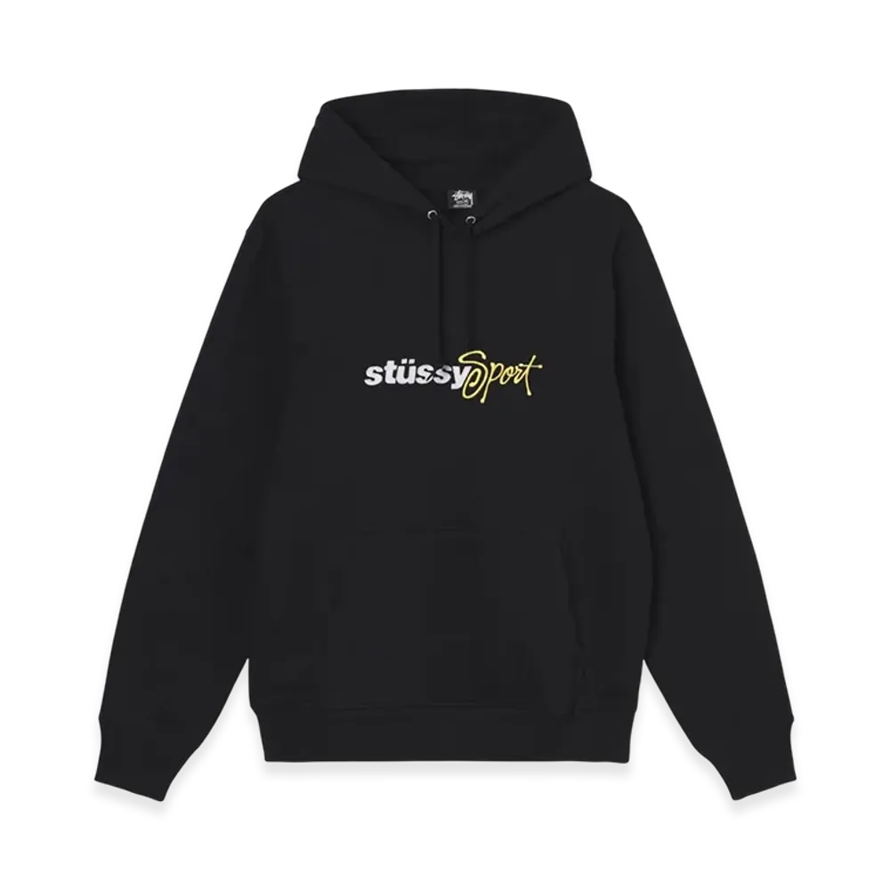 Stussy Sport Embroidered Hoodie "Black"