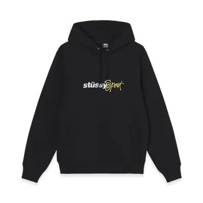 Stussy Sport Embroidered Hoodie "Black"