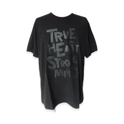 BLACK COMME des GARCONS Cotton Jersey Message Print "Black"