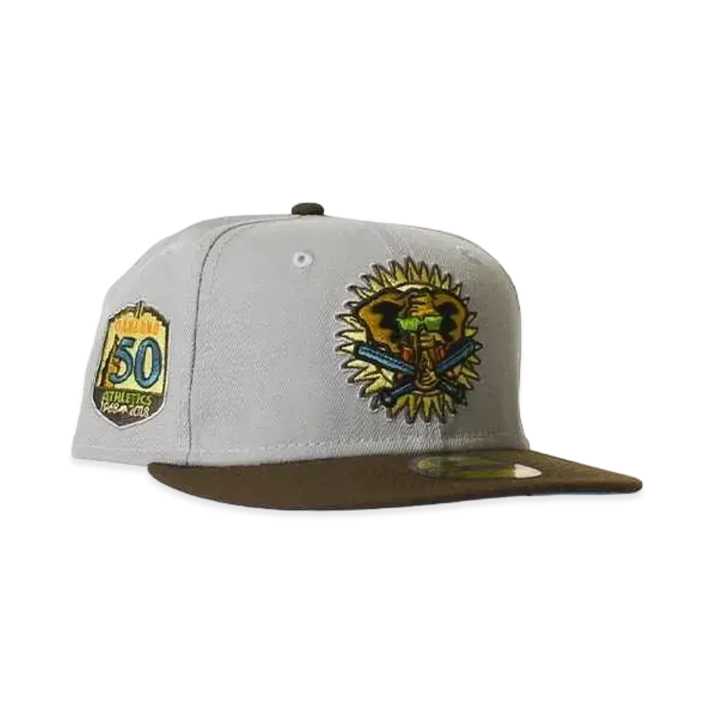 NEW ERA Oakland Athletics 50th anniversary "LIGHT GRAY×BROWN"