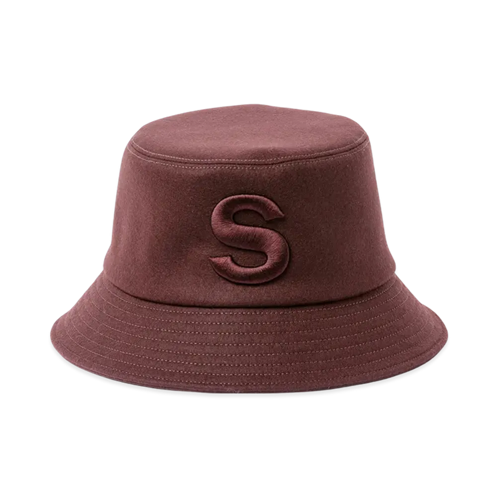 sacai S Hat / Wool Melton "Brown"