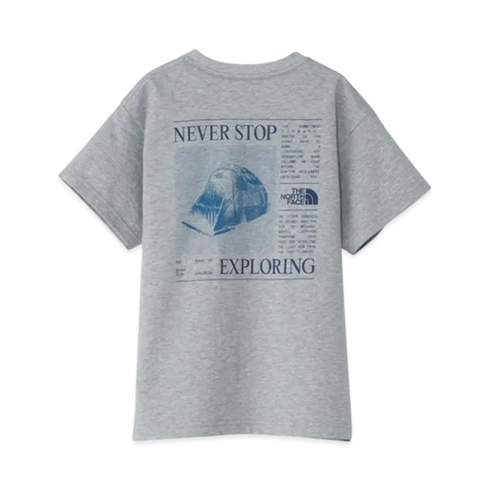 The North Face Kids Short Sleeve Raise Of Down Tee "Mix Gray"