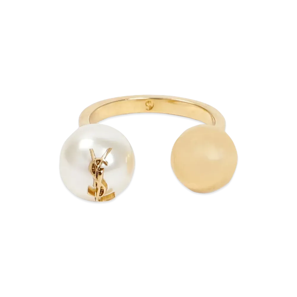 Saint Laurent Women's Bague Boule YSL Ring "Gold"