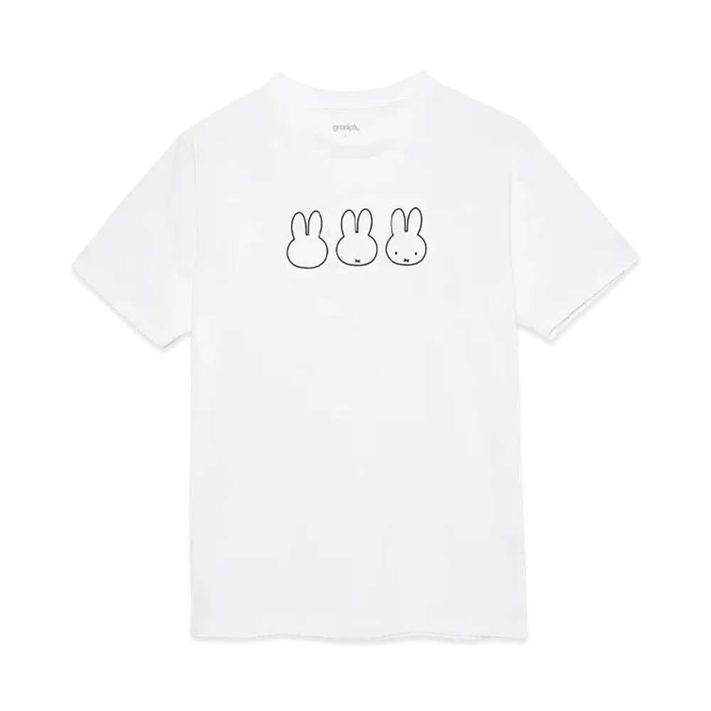 graniph x Miffy Face Line T-Shirt "White"