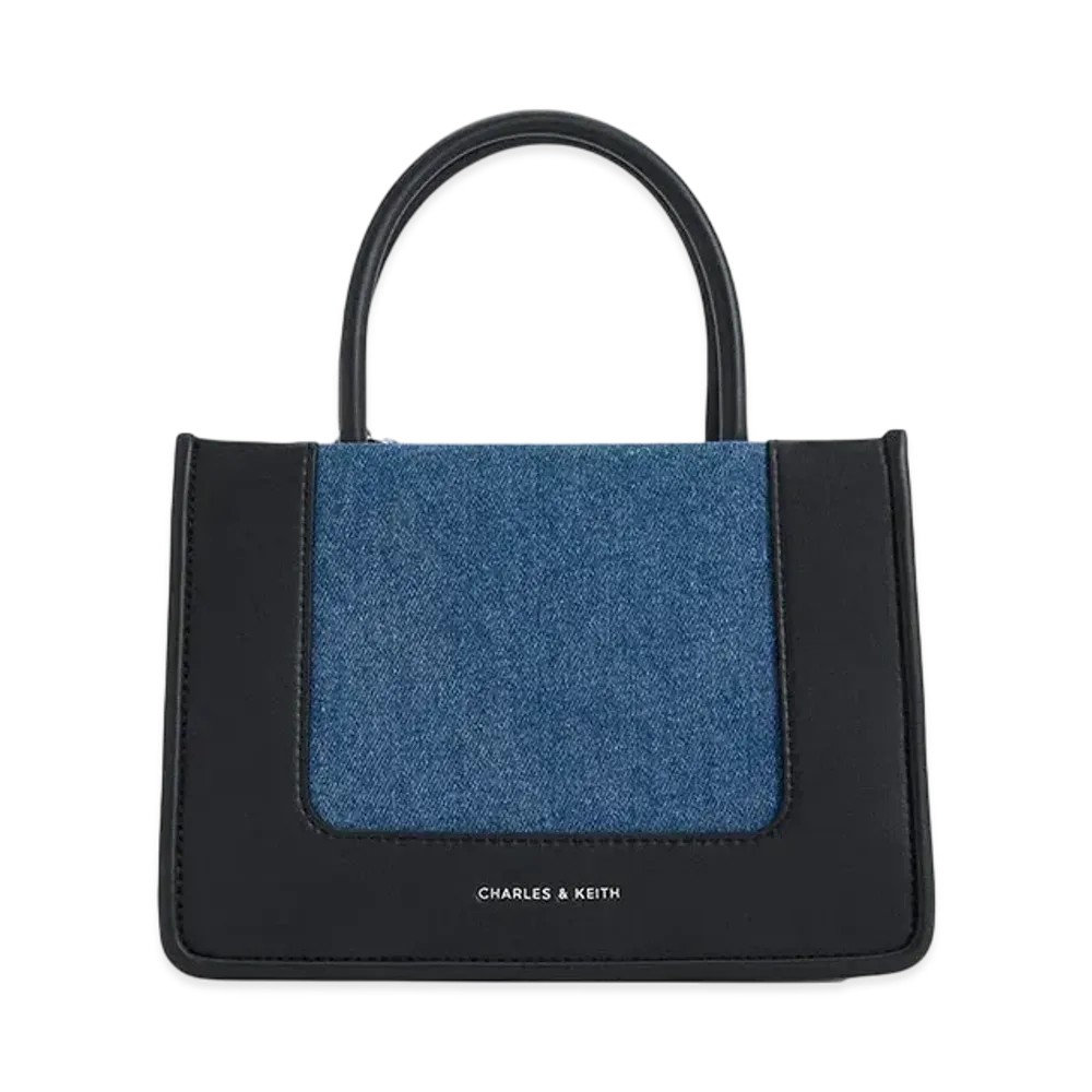 CHARLES & KEITH Mini Dealer Tote Bag "DenimBlue"