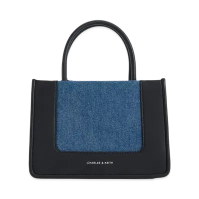 CHARLES & KEITH Mini Dealer Tote Bag "DenimBlue"