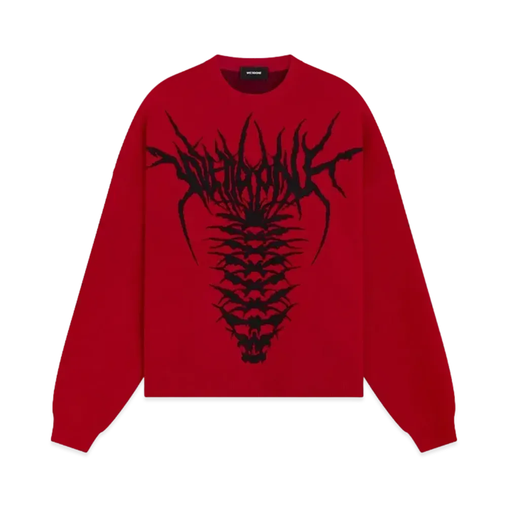 WE11DONE Spine Knit Sweater "Red"