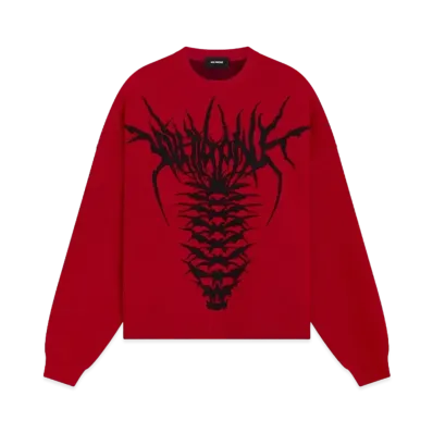 WE11DONE Spine Knit Sweater "Red"
