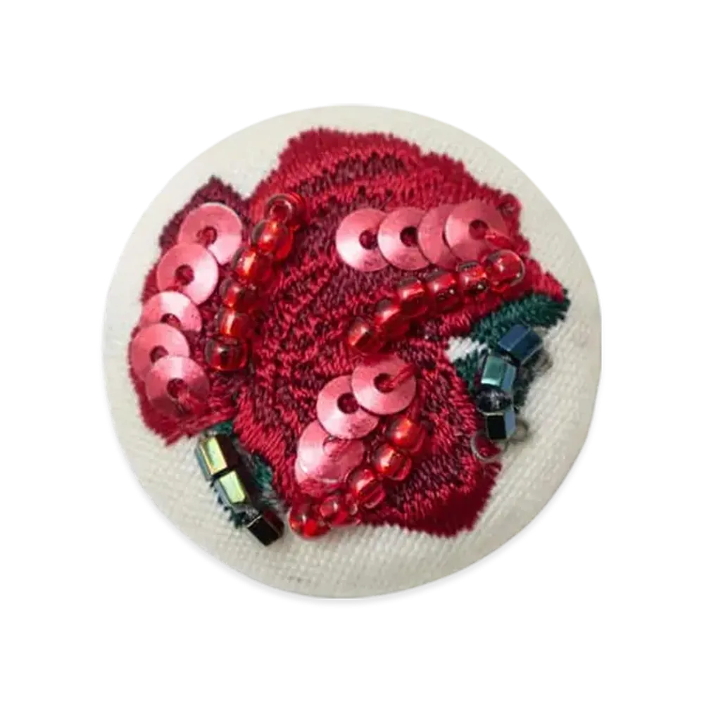 UNDERCOVER Wool Silk Fabric Badge "White"