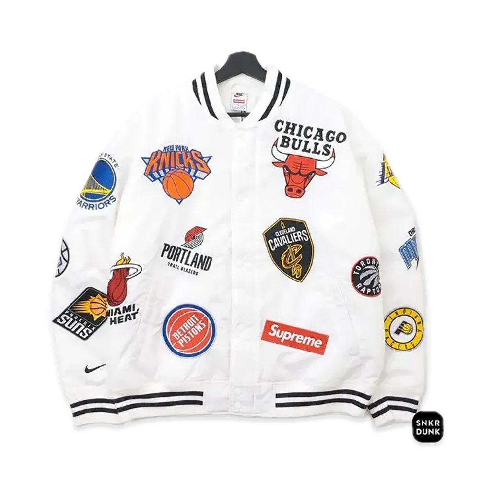 Supreme x Nike x NBA Teams Warm-Up Jacket "White"