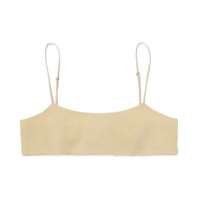 AURALEE Hard Twist Finx Organdy Camisole "Light Yellow Chambray"