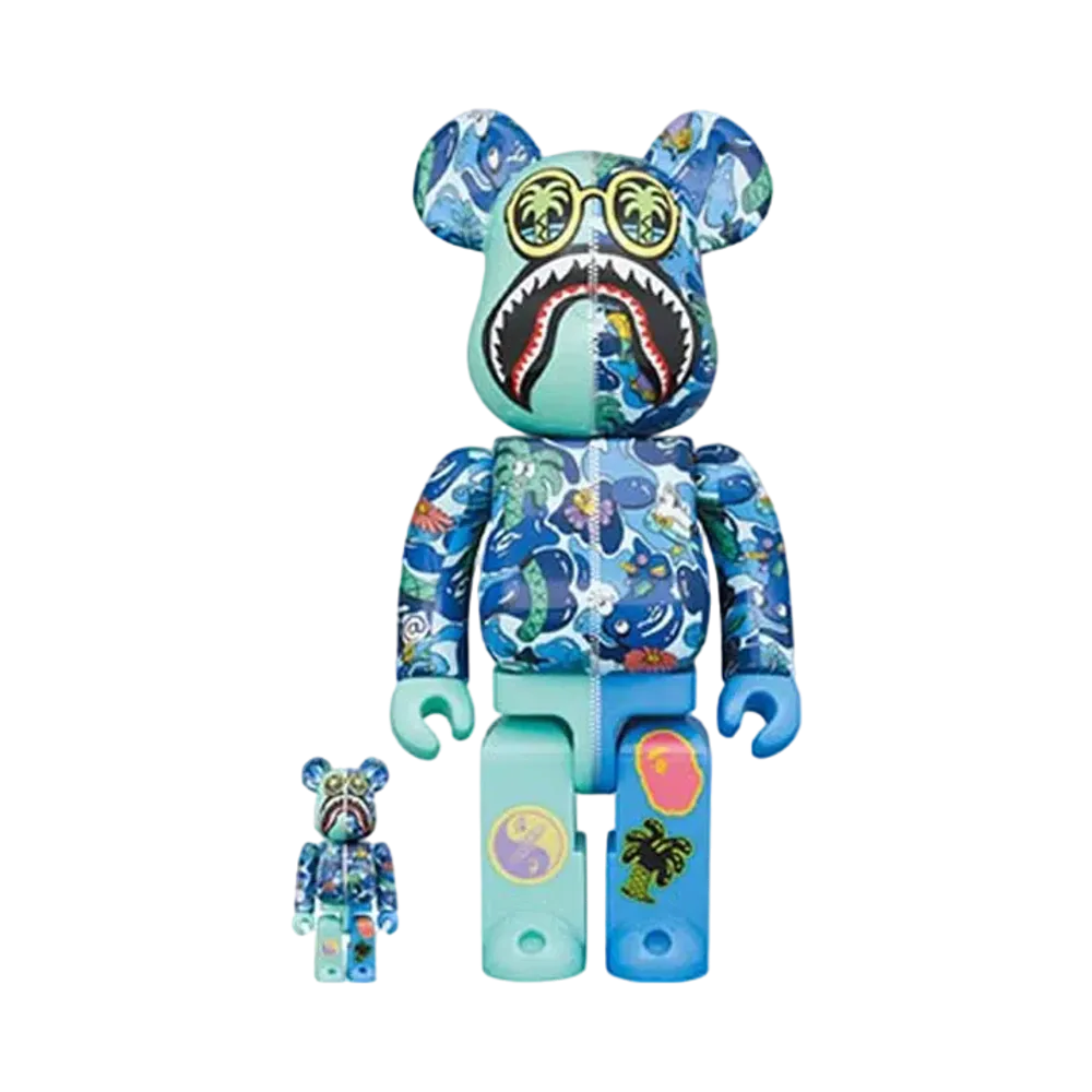 Bearbrick Steven Harrington X BAPE(R) SHARK BLUE 100% & 400%