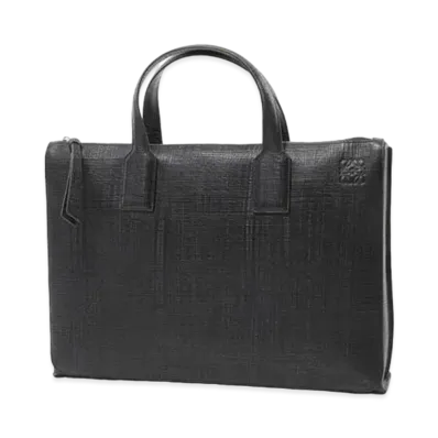 LOEWE Goya Simple Briefcase In Calfskin "Black"