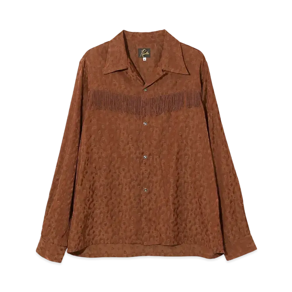 NEEDLES Fringe Shirt - R/C Leopard Jacquard "Brown"