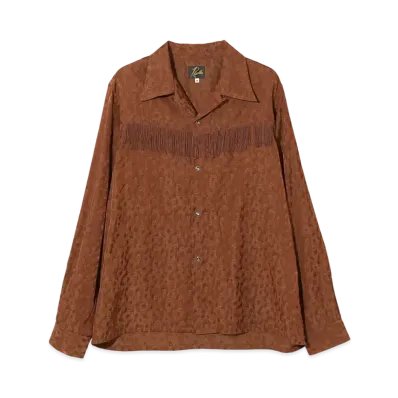 NEEDLES Fringe Shirt - R/C Leopard Jacquard "Brown"