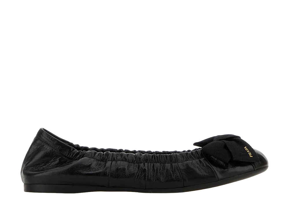 PRADA Women's Calf Leather Ballerinas "Black"