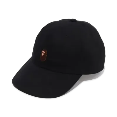 A BATHING APE Ape Head One Point Cap "Black