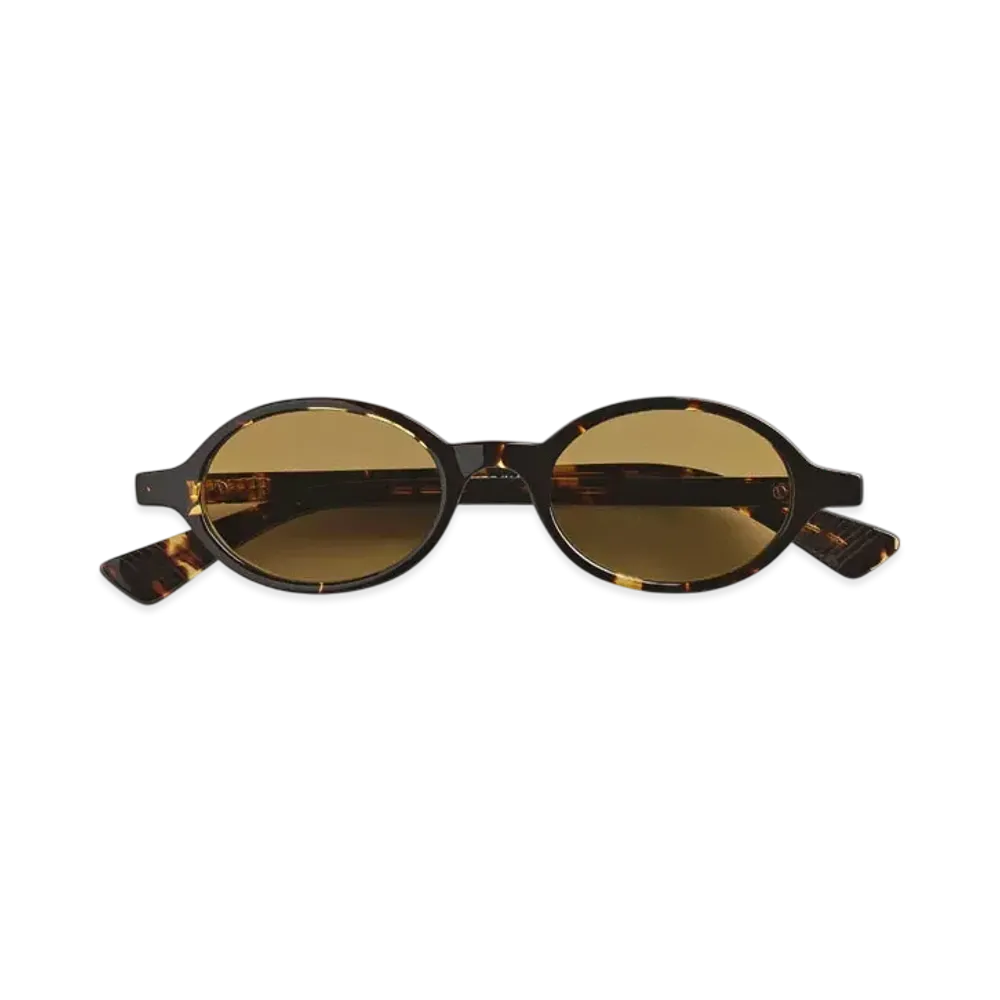 Bottega Veneta Classic Oval Sunglasses "Havana/Yellow"