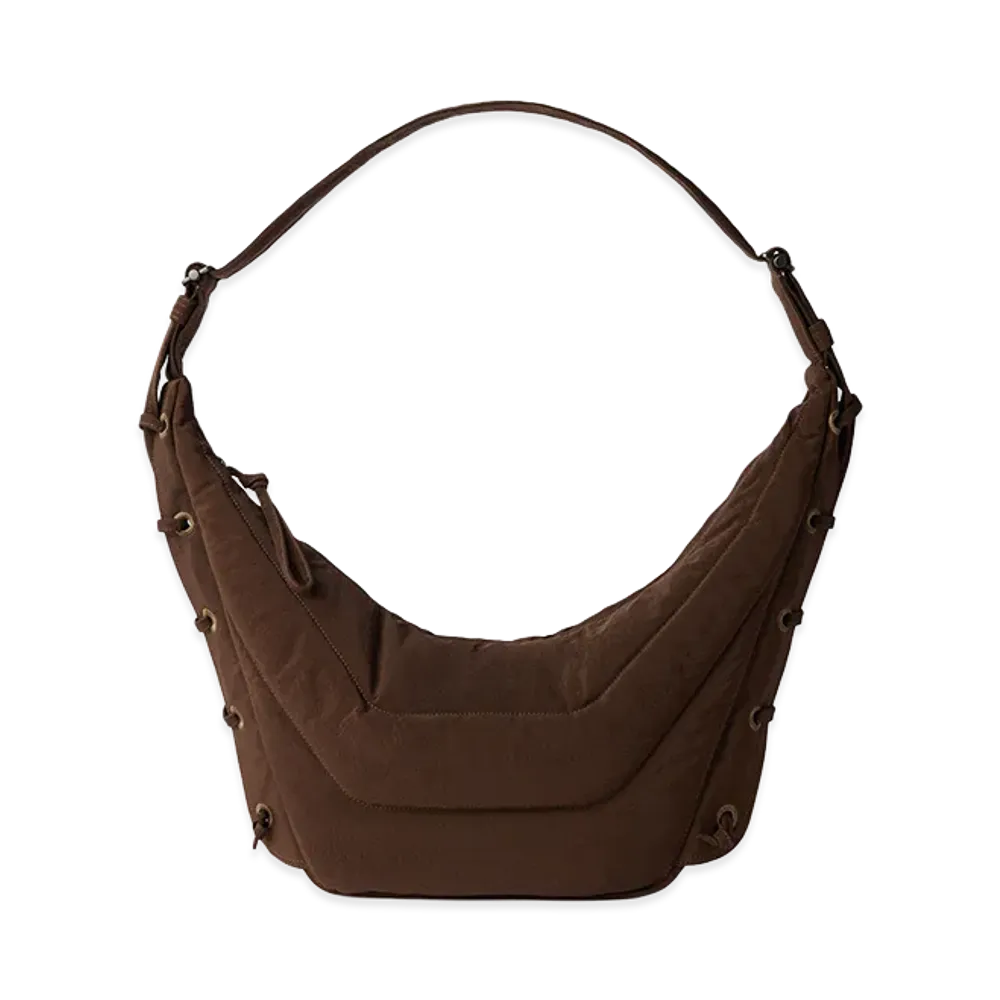 LEMAIRE Medium Soft Game Bag In Nylon Canvas "Brown"