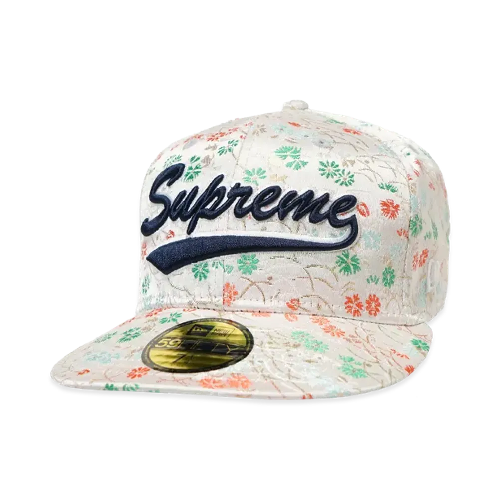 Supreme Floral Jacquard New Era "White"