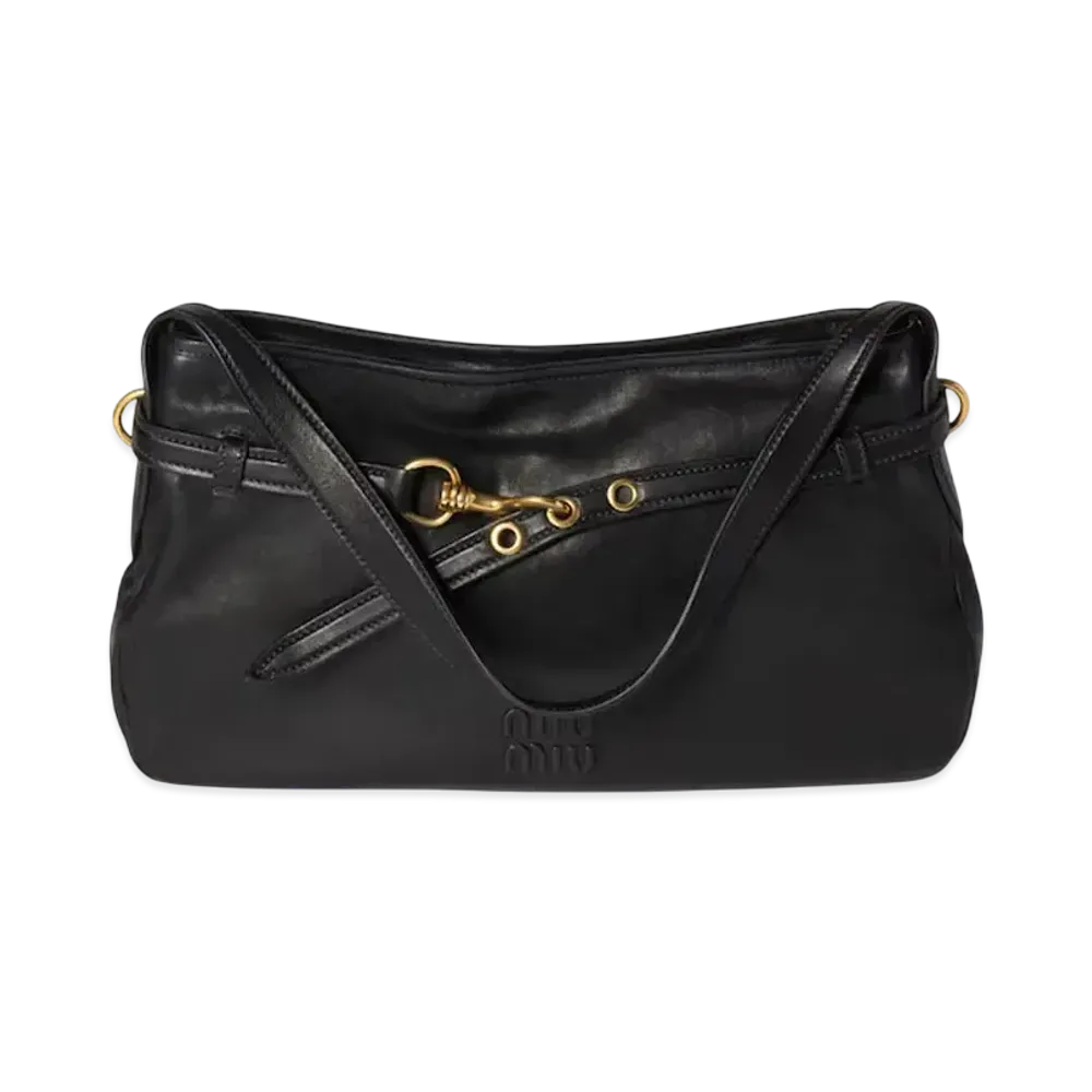 MIUMIU Aventure Nappa Leather Bag Medium "Black"