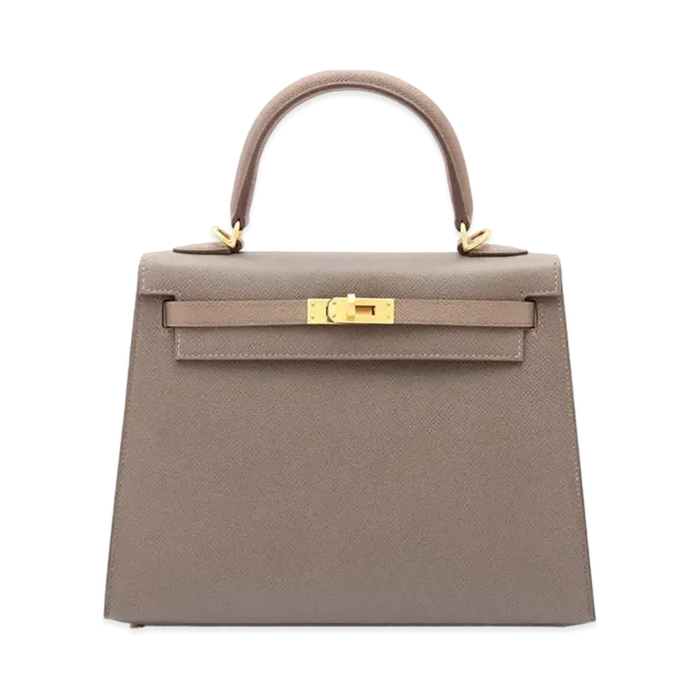 Hermes Kelly Sellier Veau Epsom "Etain/Gold"