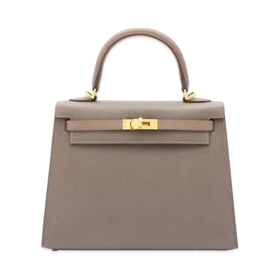 Hermes Kelly Sellier Veau Epsom "Etain/Gold"