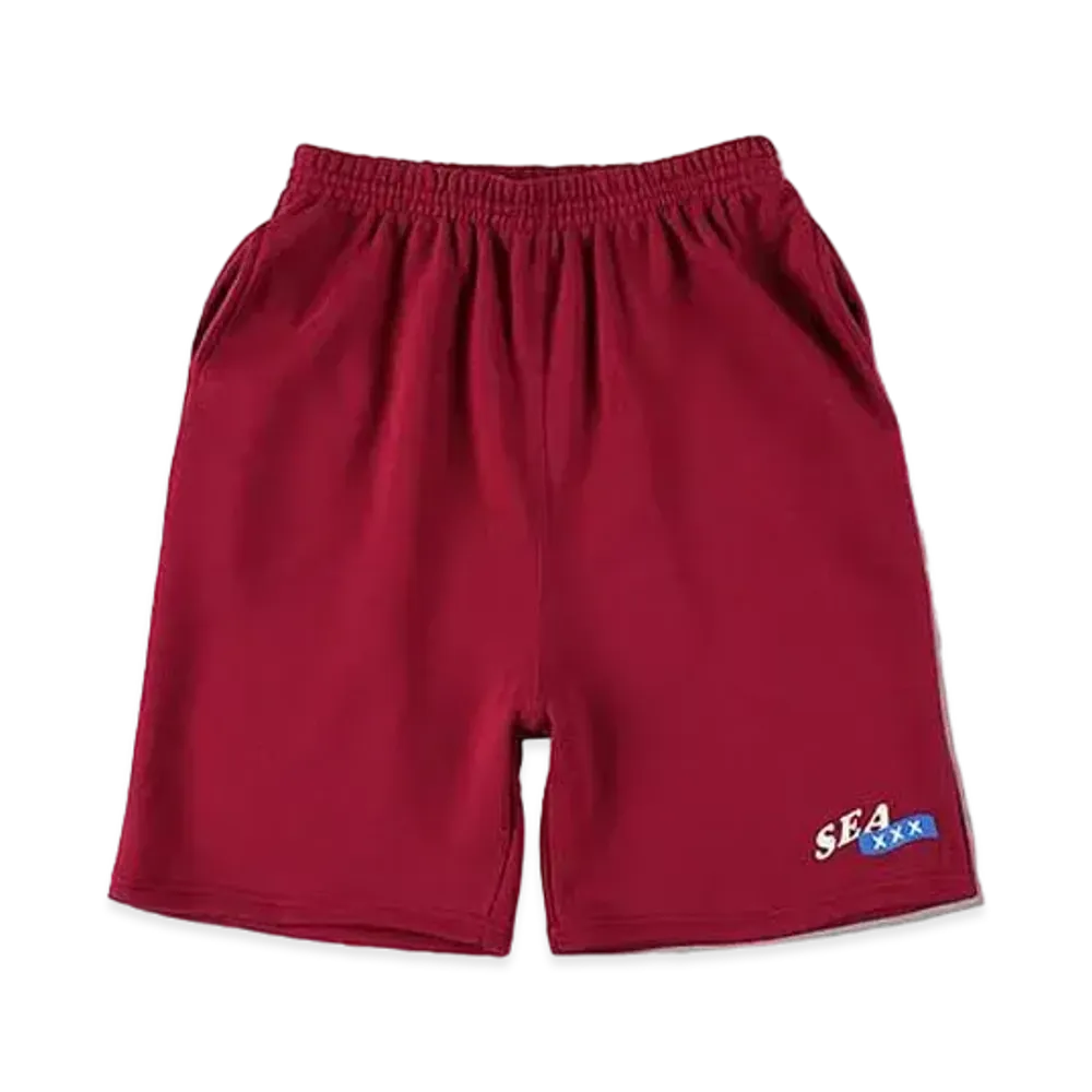 WIND AND SEA x XXX (CIRCLE-XXX) SWEAT SHORTS "Burgandy"