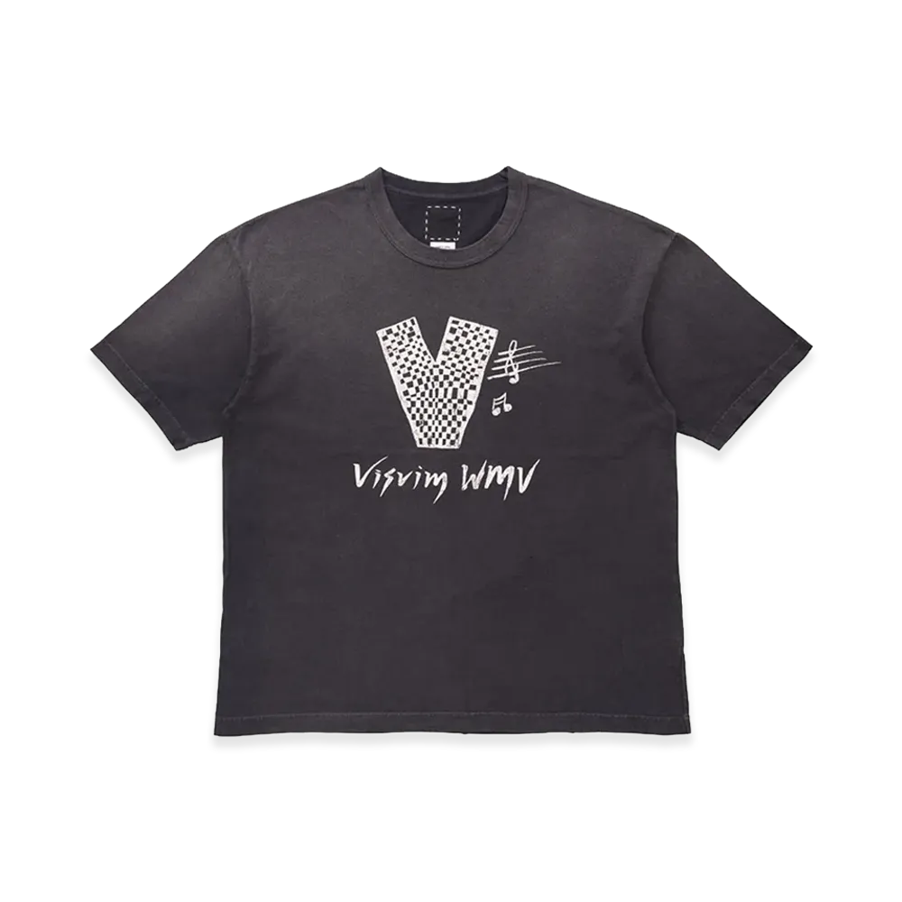 visvim Jumbo Tee S/S V Crash "Black"