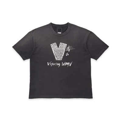 visvim Jumbo Tee S/S V Crash "Black"