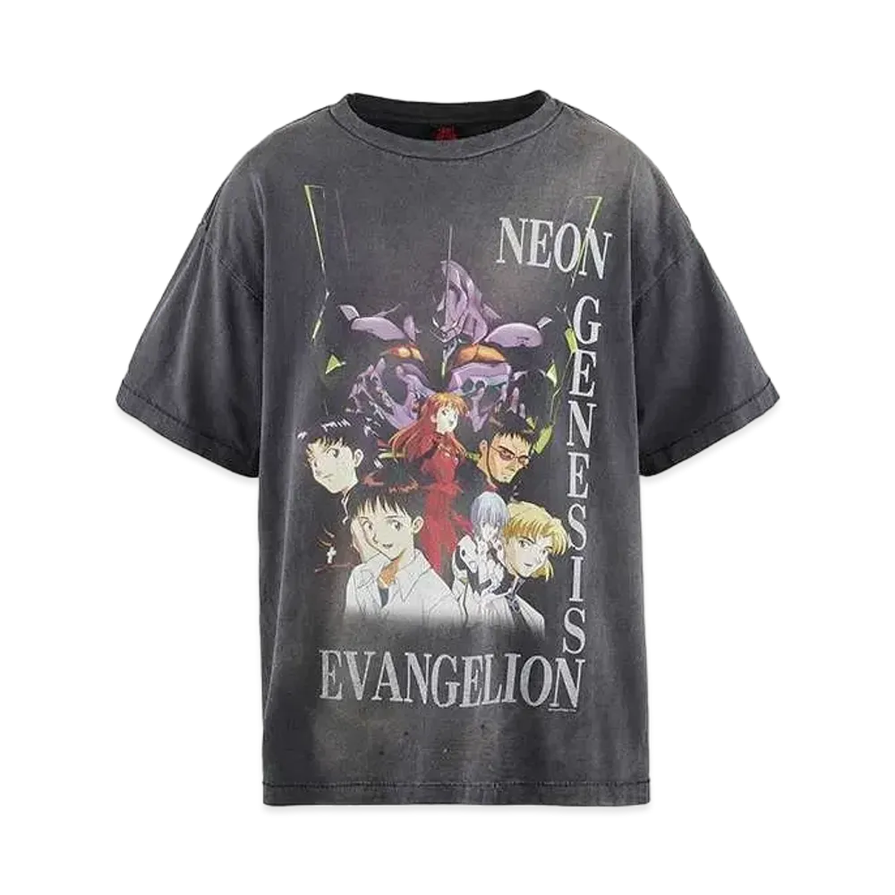 SAINT Mxxxxxx x EVANGELION EV_SS Tee/Neon Gnsis "Black"