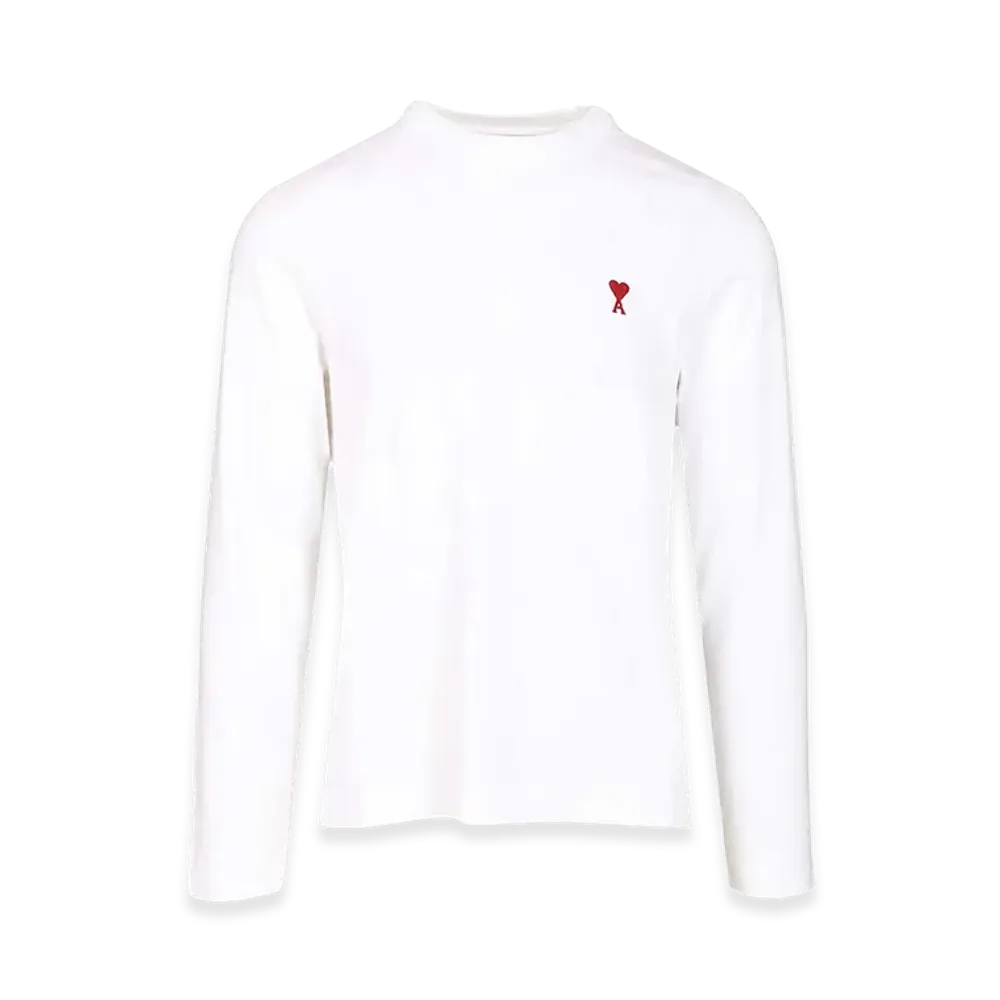 AMI PARIS Ami De Coeur Long-Sleeved T-Shirt "White"