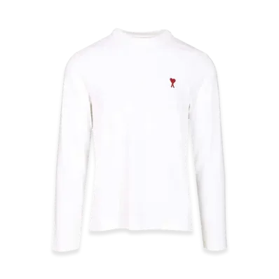 AMI PARIS Ami De Coeur Long-Sleeved T-Shirt "White"