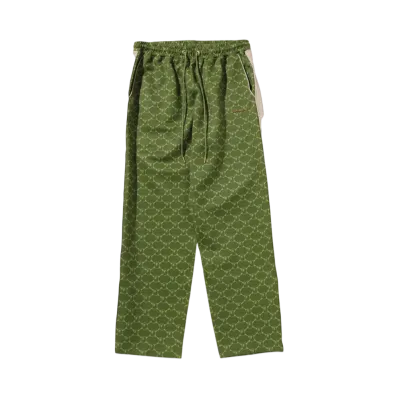 A BATHING APE College Monogram Relaxed Fit Pants "Olivedrab"