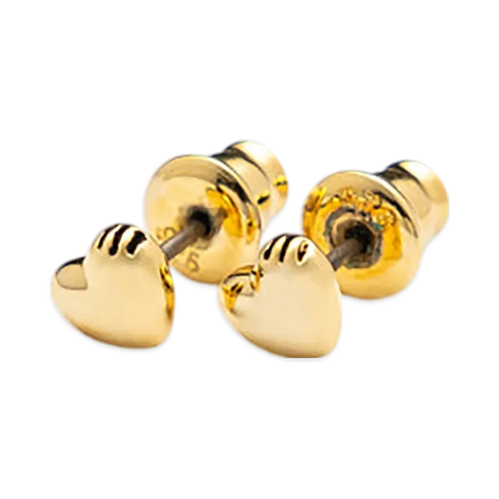 HUMAN MADE Heart Silver Earrings "Gold" HM29GD069