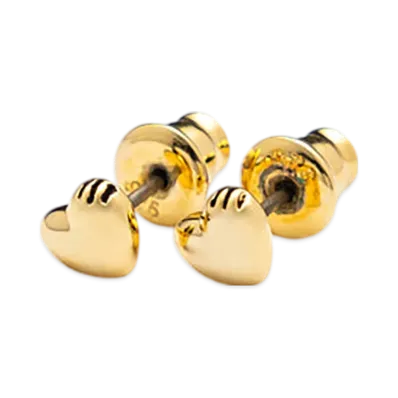 HUMAN MADE Heart Silver Earrings "Gold" HM29GD069