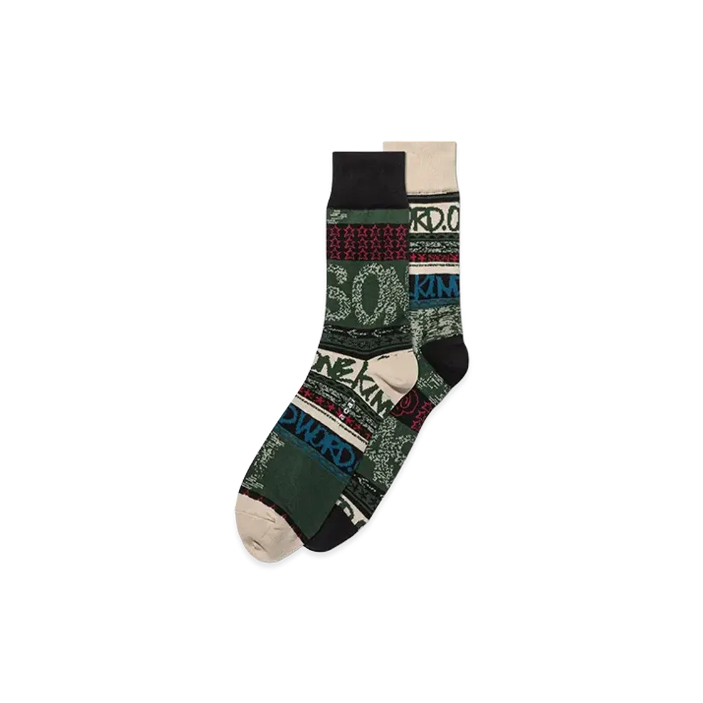 sacai x Eric Haze Stripe Socks "Green"