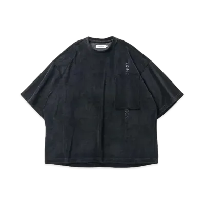 TIGHTBOOTH Straight Up Velour T-shirt "Black"