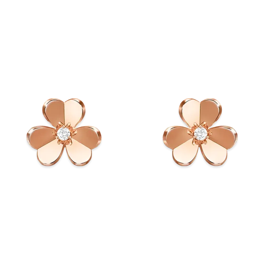 Van Cleef & Arpels Frivole earrings small model "18K Rose gold/Diamond"