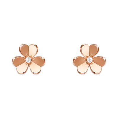 Van Cleef & Arpels Frivole earrings small model "18K Rose gold/Diamond"