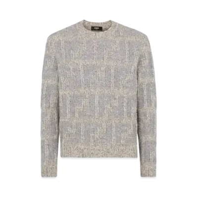 FENDI Men's Sweater Alpaca and Wool FF "Gray"