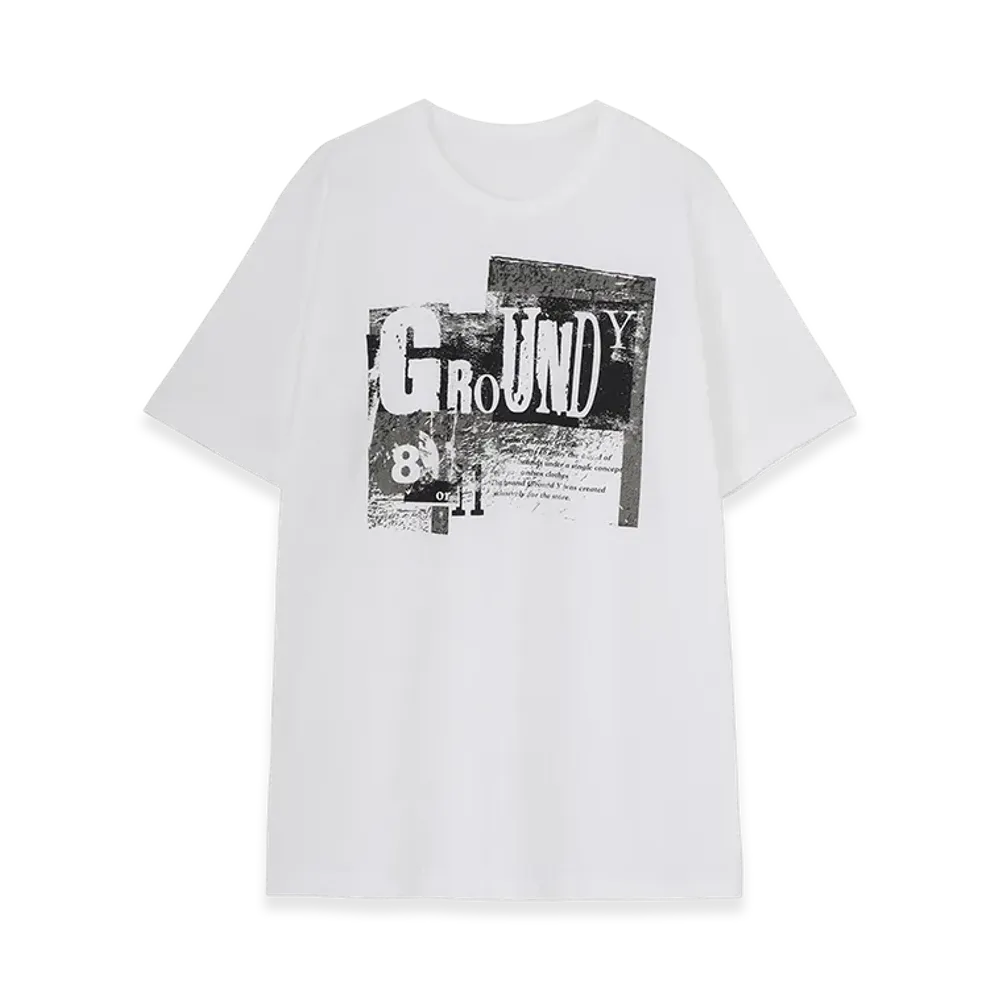 Ground Y Cotton Jersey Grange Graphic T-Shirt "White"