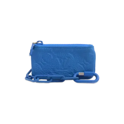 Louis Vuitton Pochette Cle Taurillon Monogram "Blue"