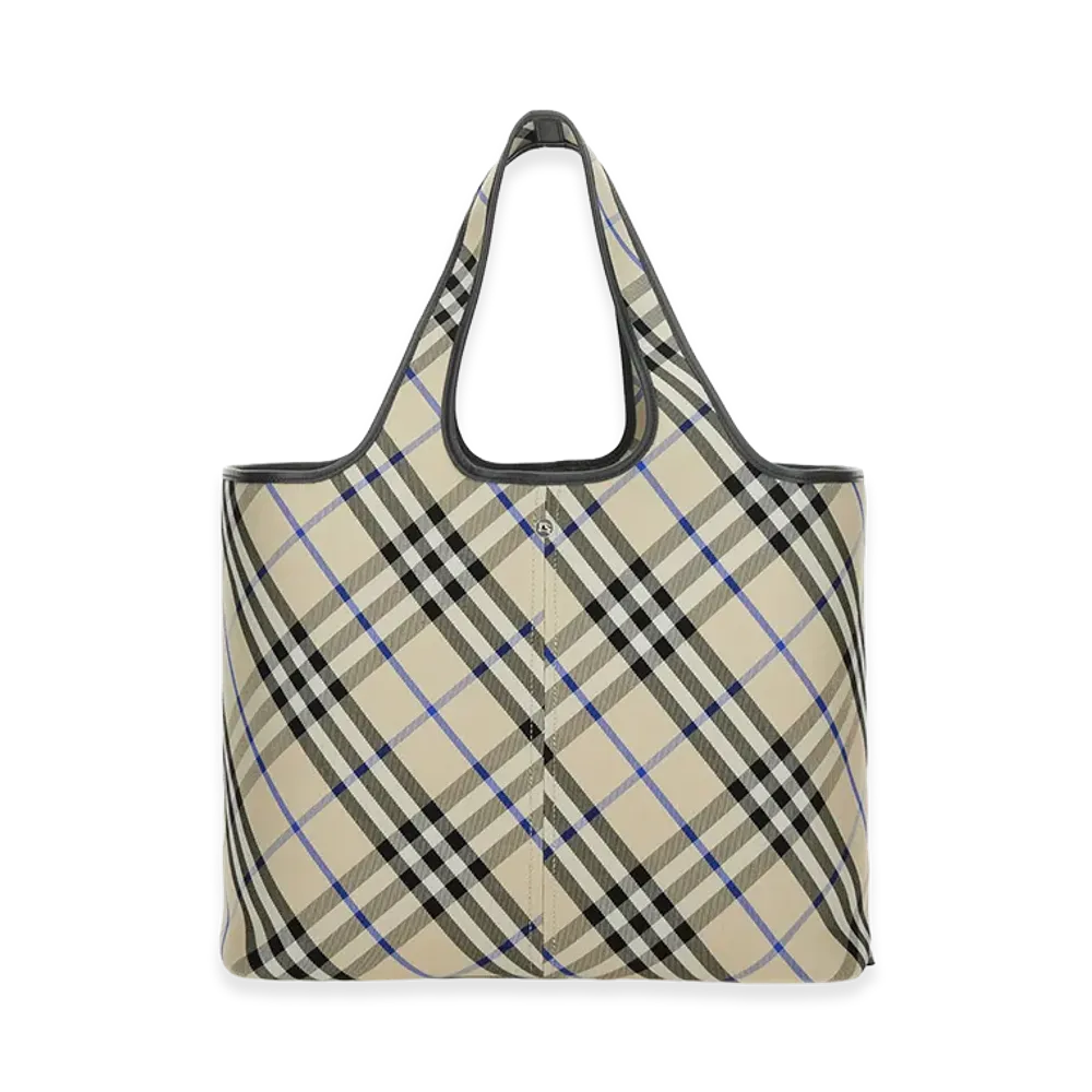 Burberry Women's Embroidered Canvas Shopping Bag "Beige"