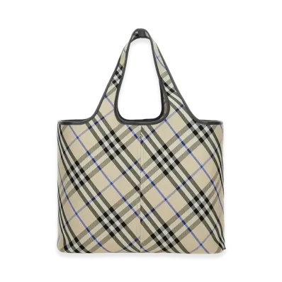 Burberry Women's Embroidered Canvas Shopping Bag "Beige"
